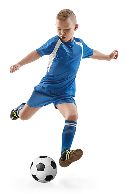 Football (soccer) training action for boys & girls aged 6-14 years